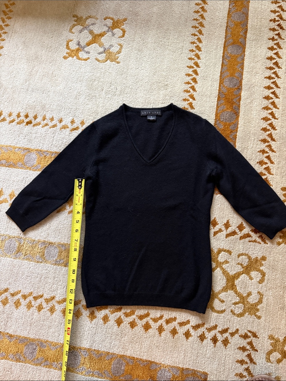 Shin Choi Black V-Neck Knit Sweater